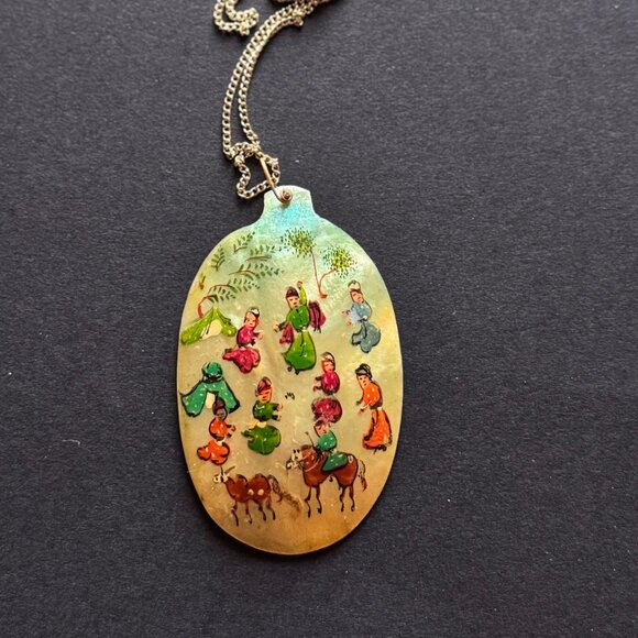 Hand painted Persian Miniature Pendant - Picture 1 of 2